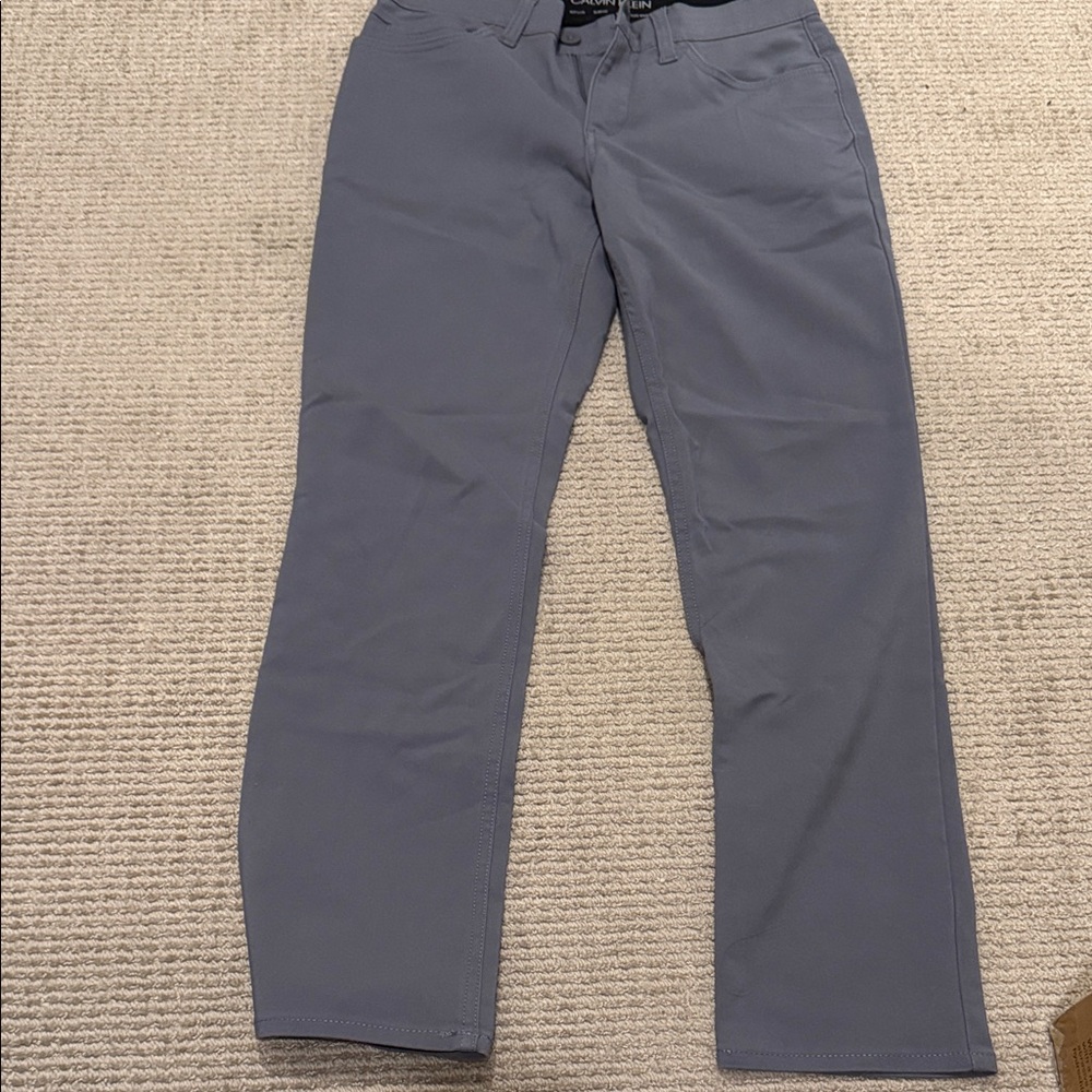 Calvin Klein Gray Dress Pants with Smooth Texture